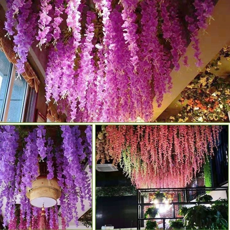 Florenza™ - Artificial Wisteria Flowers For an Elegant Home (12 Pieces) - Evesbury