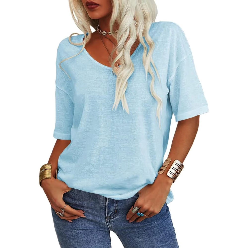Easeen™ - Arm-Hiding V-Neck Tee for Everyday Ease (1+1 Free)