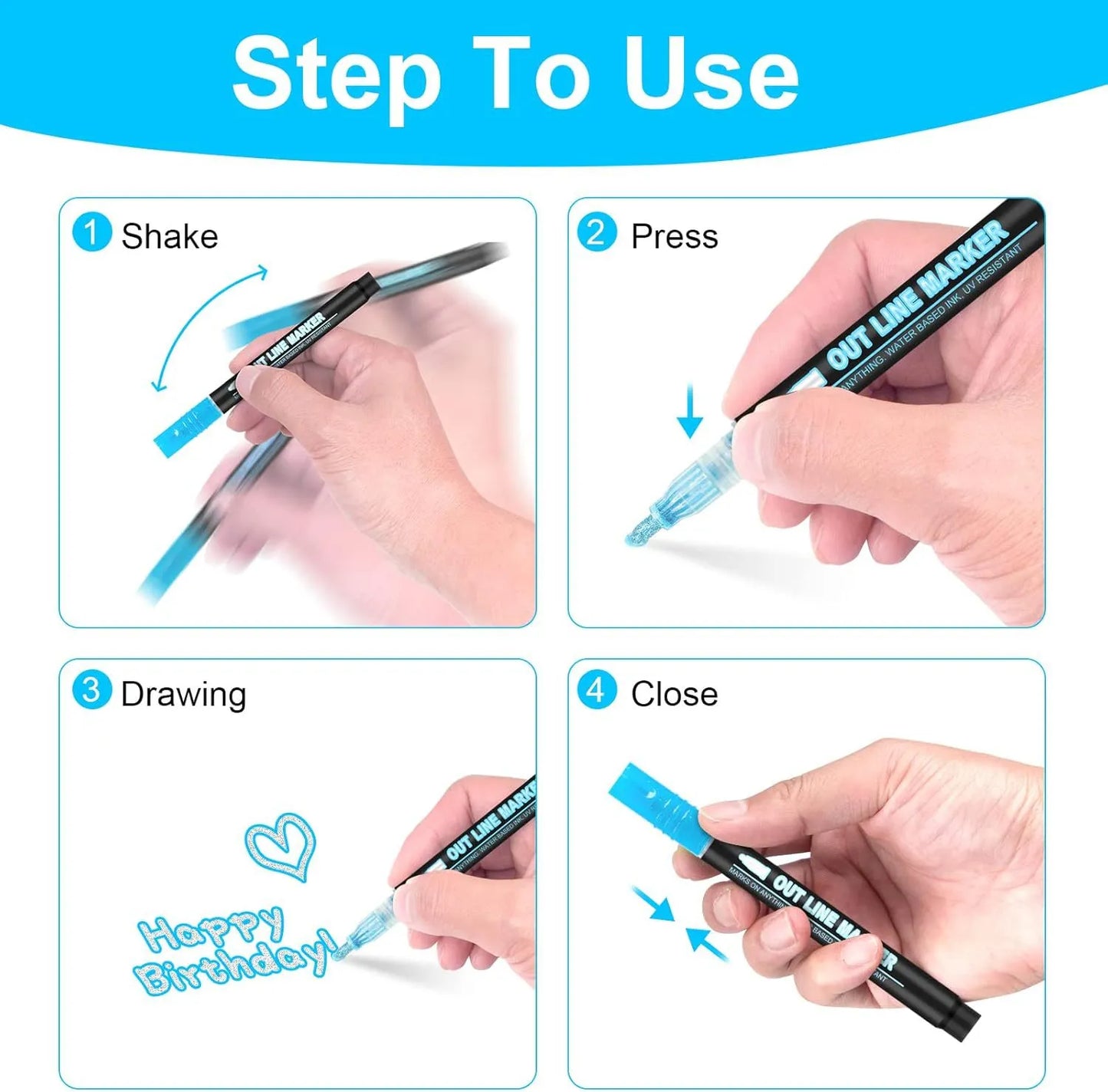 Inklume™ – 3D Metallic Pens For Craft (50% Off)
