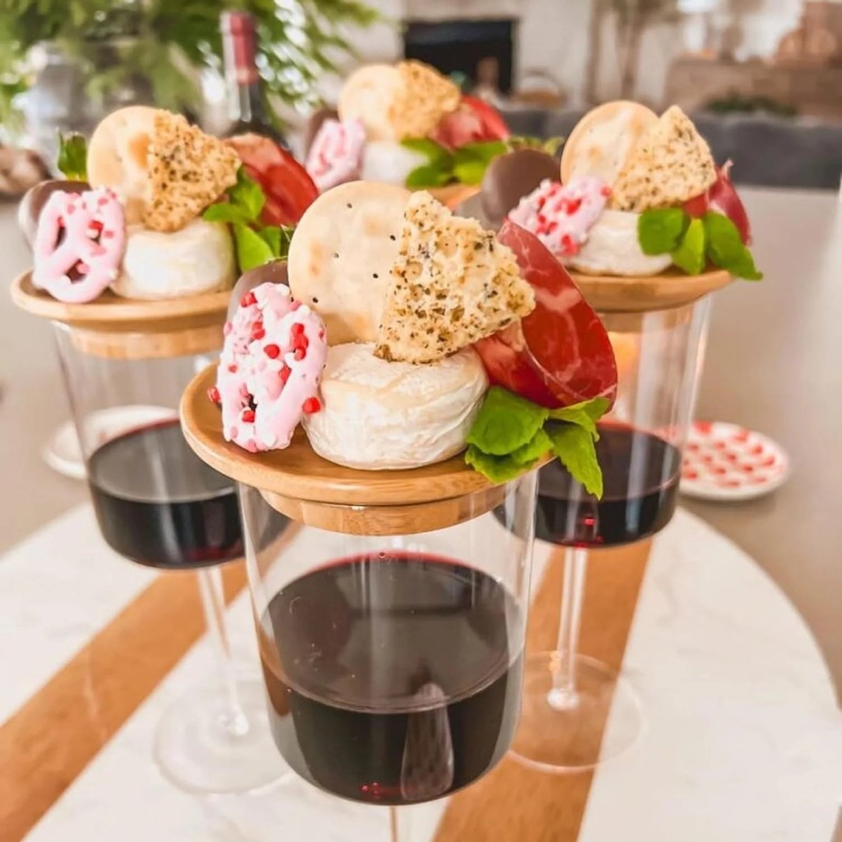 Florenza™ - Elegant Bamboo Wine Glass Toppers (2+2 Free) - Evesbury