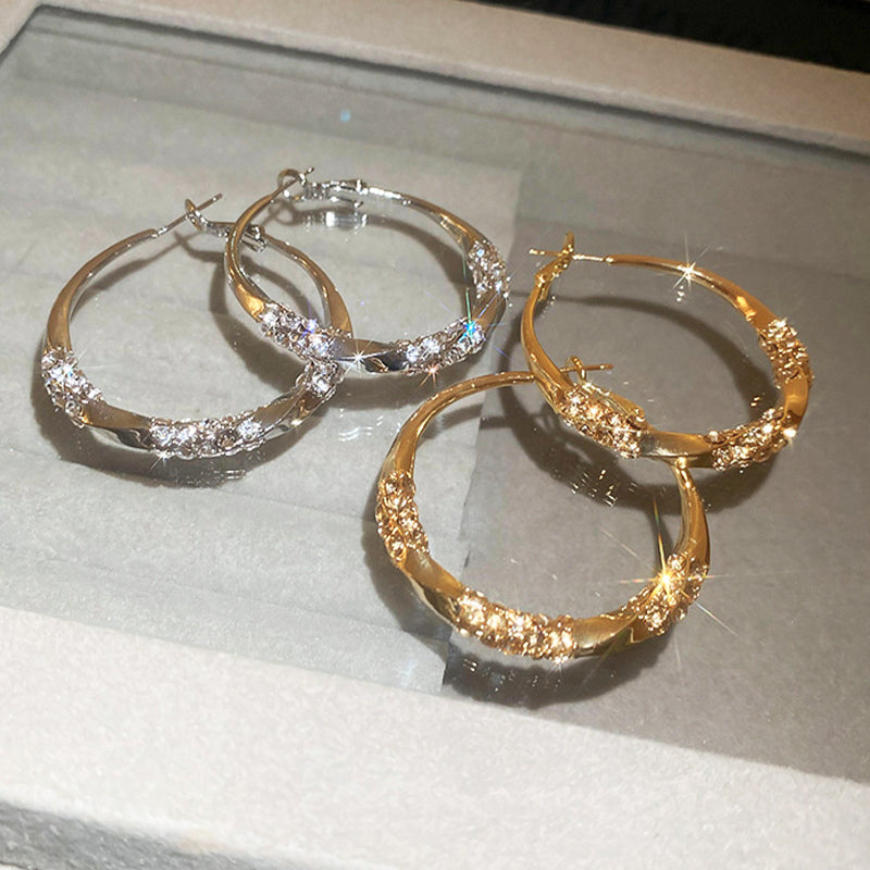 Zirenza™ - Elegant Zirconia Hoop Earrings (50% Off)