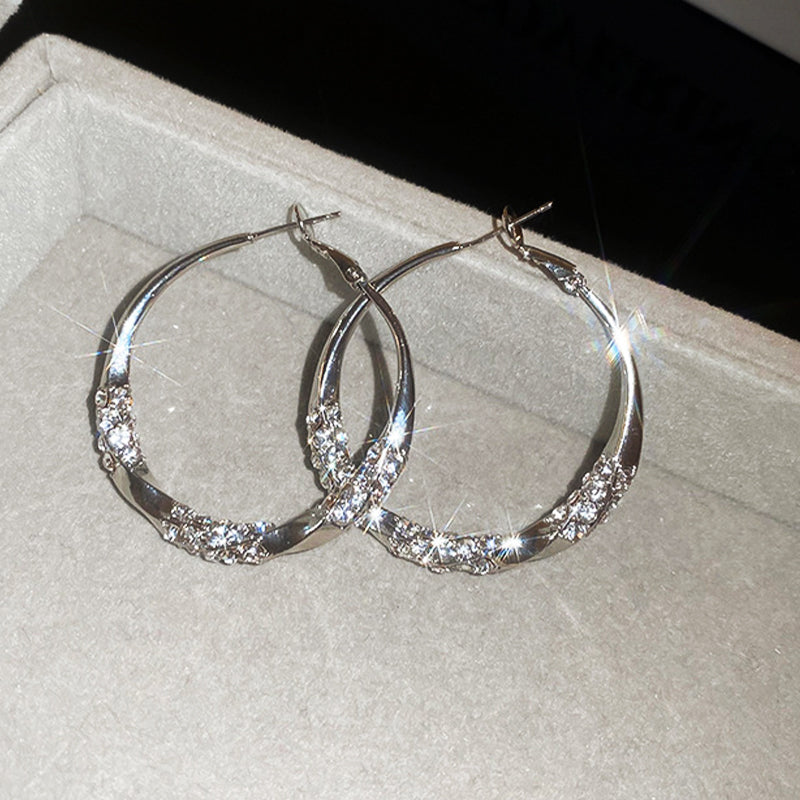 Zirenza™ - Elegant Zirconia Hoop Earrings (50% Off)