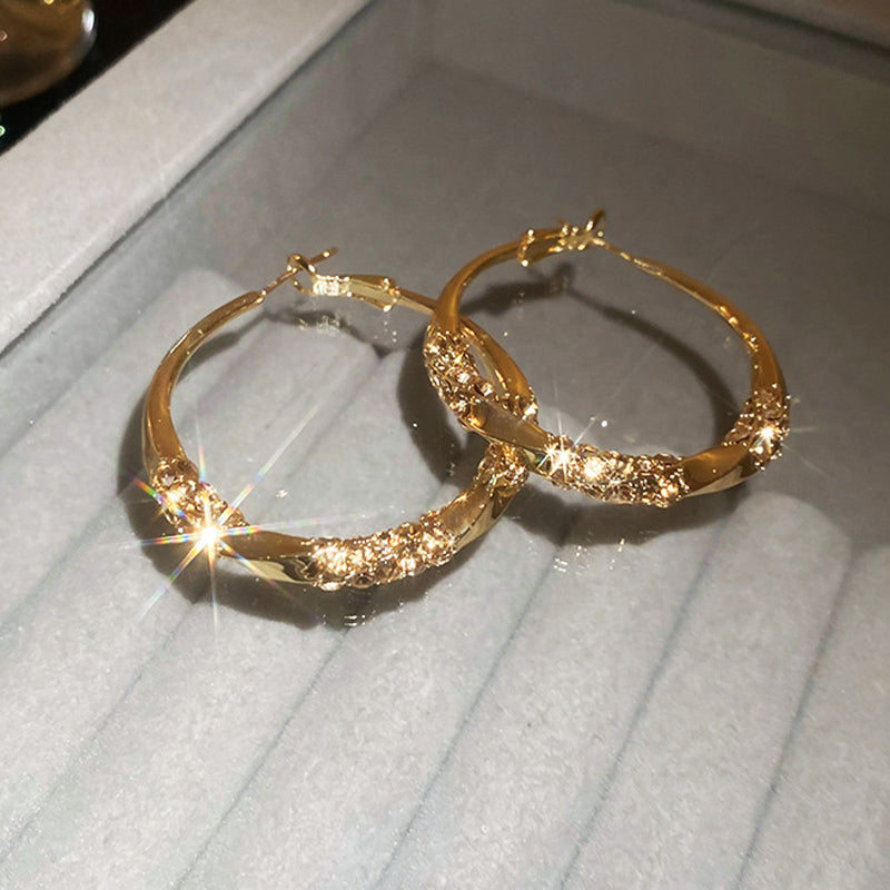 Zirenza™ - Elegant Zirconia Hoop Earrings (50% Off)