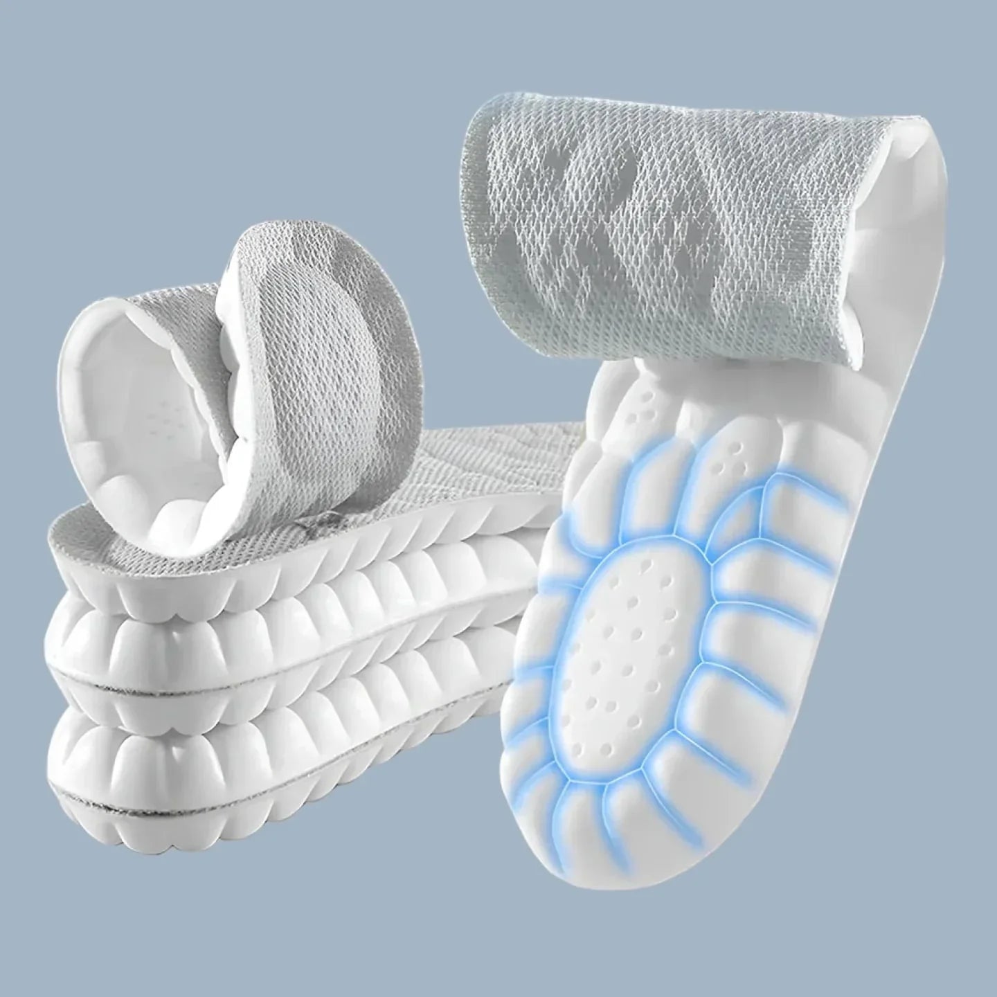 Blisswell™ - 4D Massage Insoles for All - Day Comfort (2+1 Free) - Evesbury