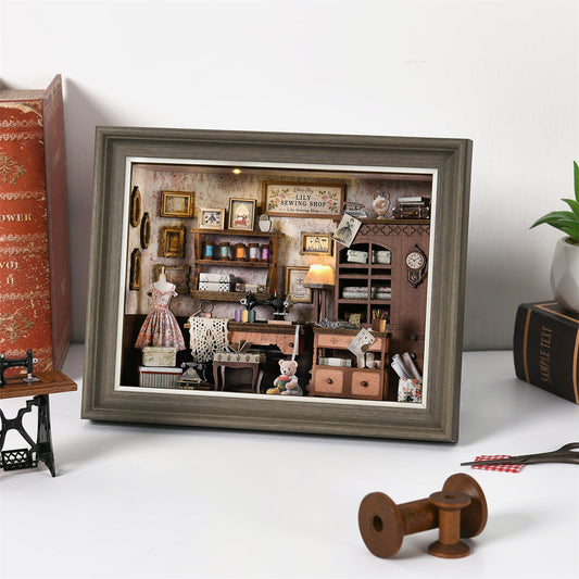 Nooklyn™ –  Lily's Sewing Shop Book Nook Kit (50% Off)