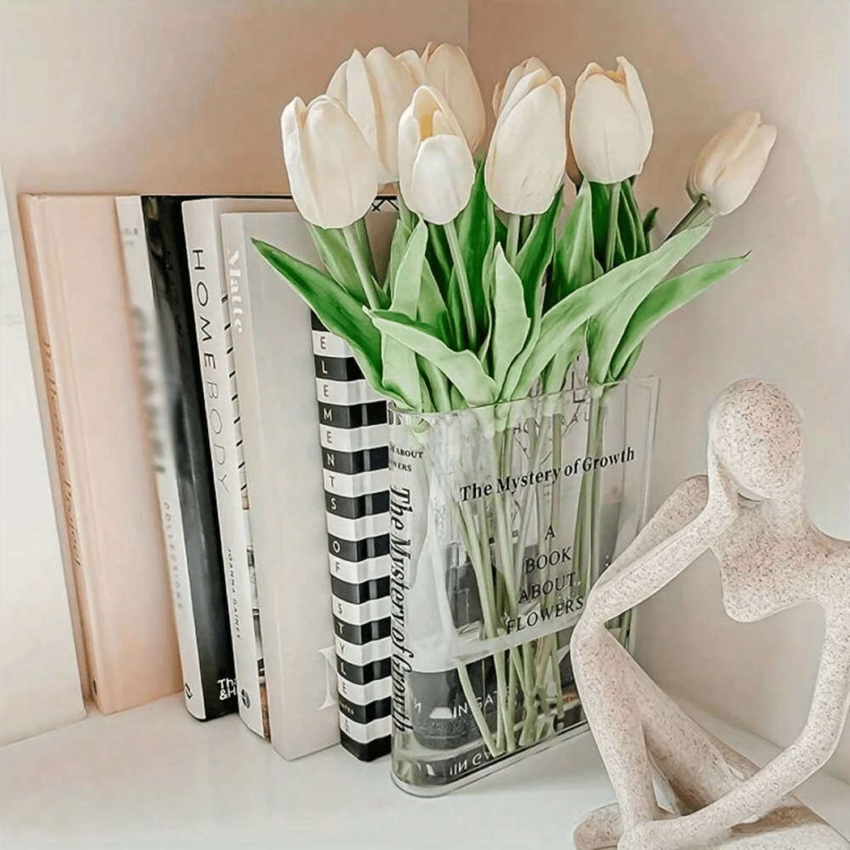 Florenza™ - Transparent Book Vase for Elegant Displays (50% Off)