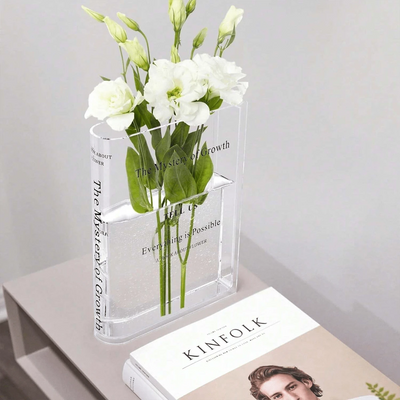 Florenza™ - Transparent Book Vase for Elegant Displays (50% Off)