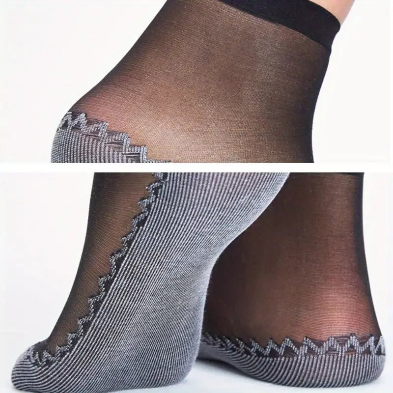 Feeluxe™ - Silky Anti - Slip Cotton Socks (5+5 Free) - Evesbury
