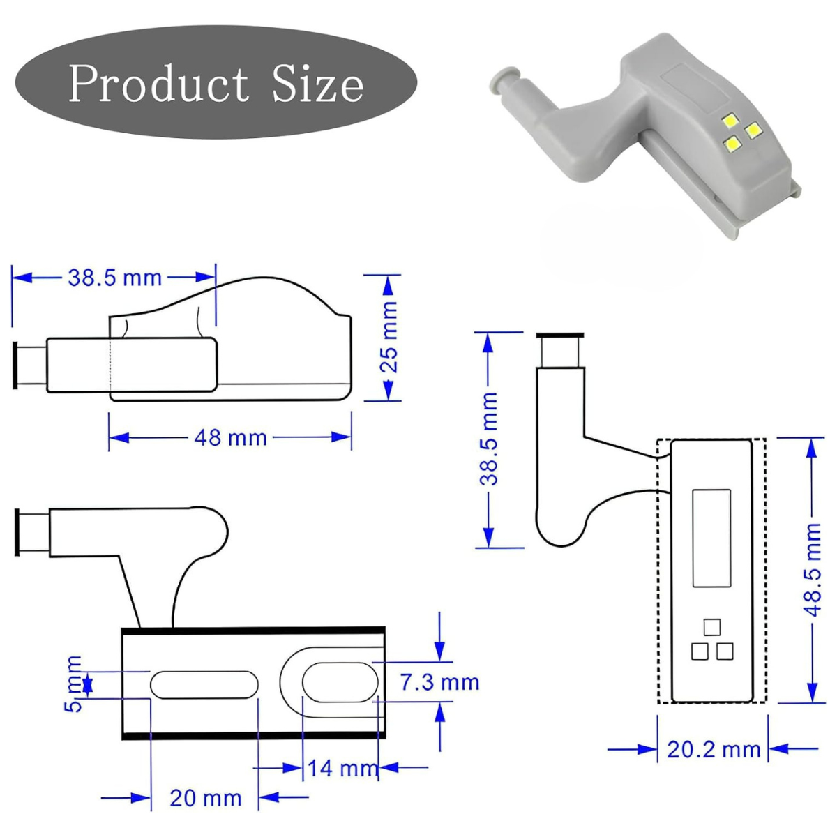 LumiHinge™ – 4Pcs Cabinet Sensor Light for Easy Visibility  (50% Off)
