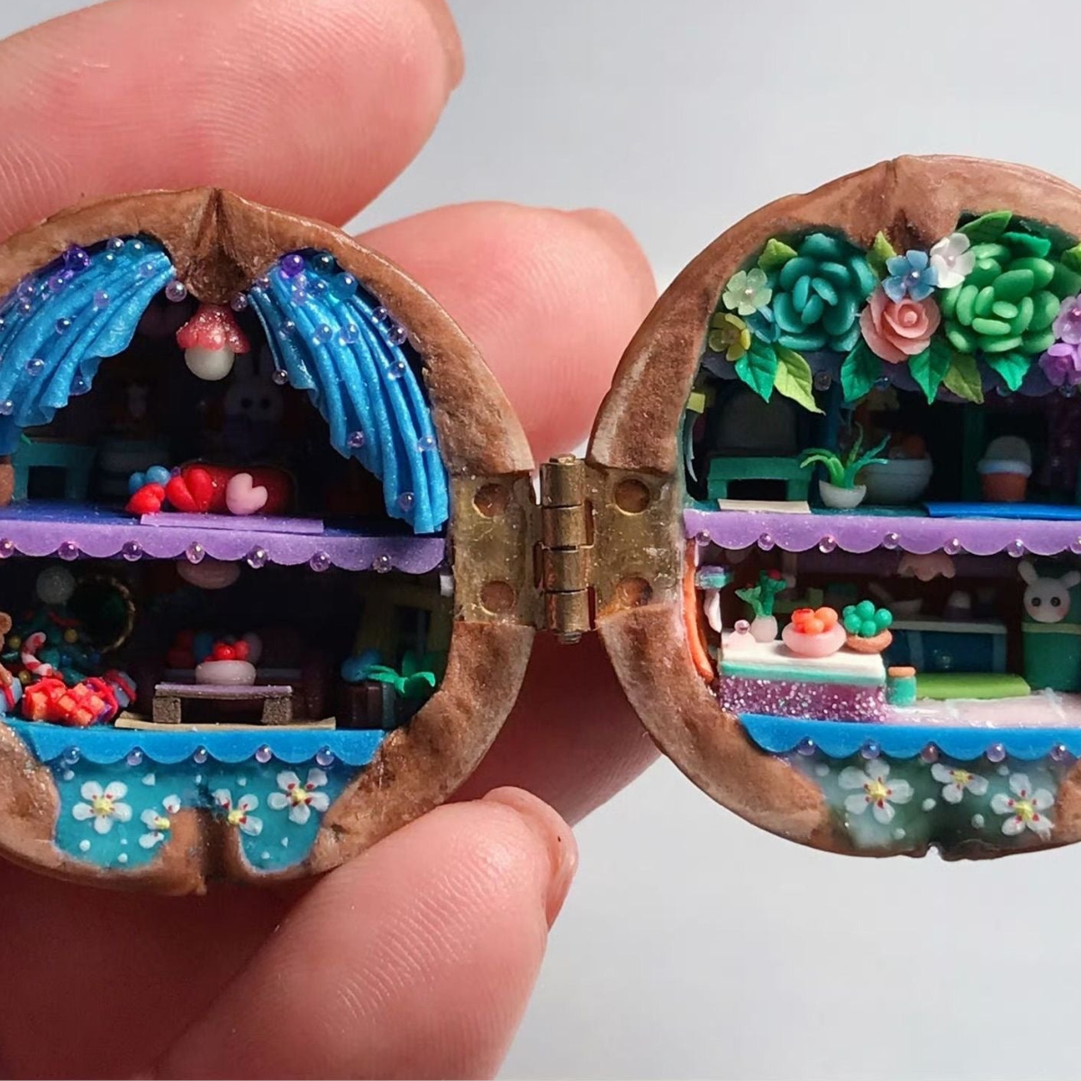 Elowood™ – Handcrafted Storybook Scene Inside a Walnut (50% Off)