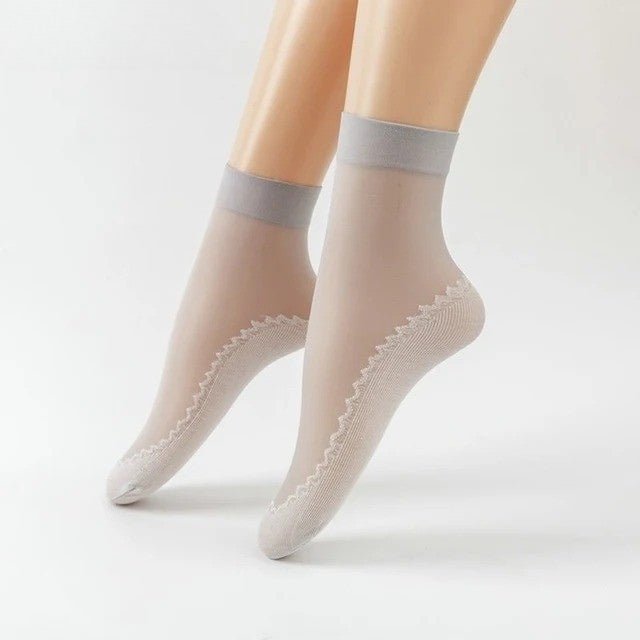 Feeluxe™ - Silky Anti - Slip Cotton Socks (5+5 Free) - Evesbury
