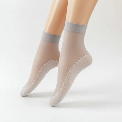 Feeluxe™ - Silky Anti - Slip Cotton Socks (5+5 Free) - Evesbury