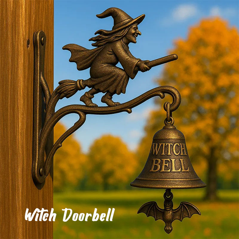 Hexdoor™ – Cast Iron Witch Welcome Bell  (50% Off)