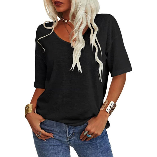 Easeen™ - Arm-Hiding V-Neck Tee for Everyday Ease (1+1 Free)