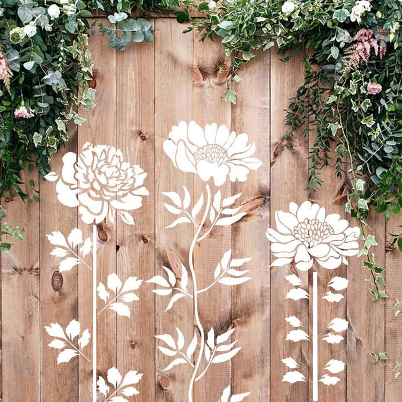 Florenza™ - 6 Large Flower Stencils for Garden Makeovers (50% Off) - Evesbury