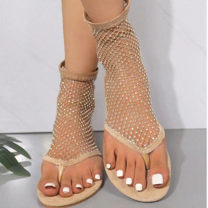 Virelle™ - Mesh Diamond Sexy Lace Flat Sandals (60% Off)
