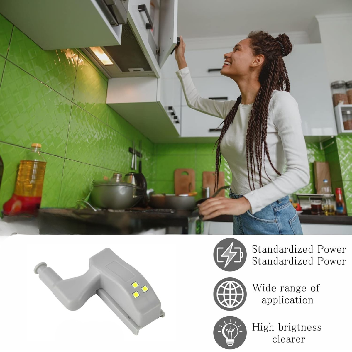 LumiHinge™ – 4Pcs Cabinet Sensor Light for Easy Visibility  (50% Off)