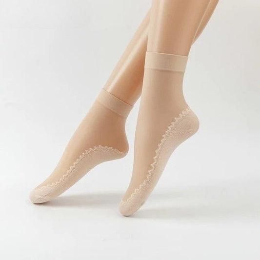 Feeluxe™ - Silky Anti - Slip Cotton Socks (5+5 Free) - Evesbury