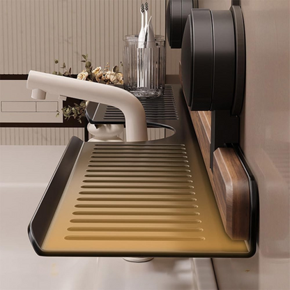 Tiera™ – Premium Walnut Wood Faucet Shelf (50% Off)