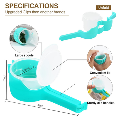 Clipora™ - Resealable Pour Spout Bag Clips (50% Off)