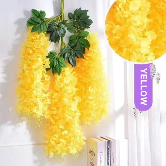 Florenza™ - Artificial Wisteria Flowers For an Elegant Home (12 Pieces) - Evesbury