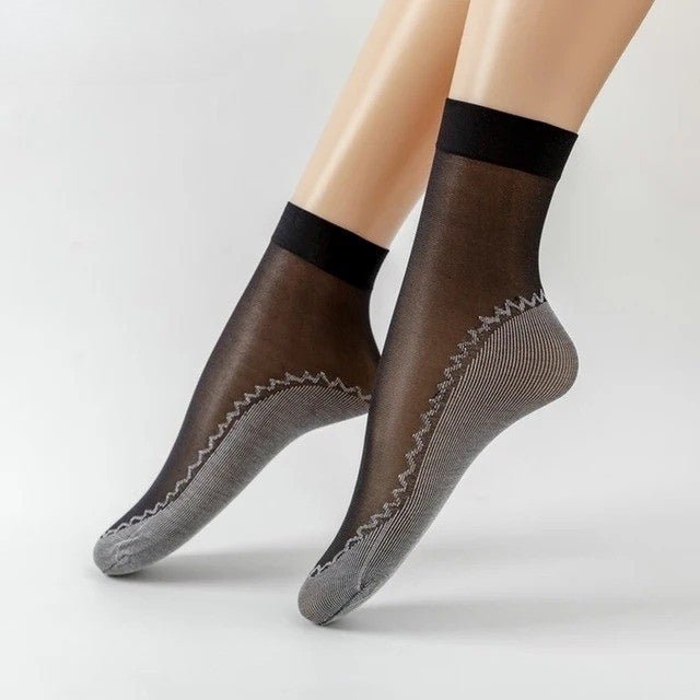 Feeluxe™ - Silky Anti - Slip Cotton Socks (5+5 Free) - Evesbury