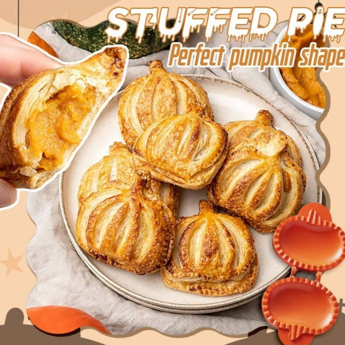 PieWhimsy™ – Spooky-Shaped Pie Maker for Festive Baking (2+1 Free)