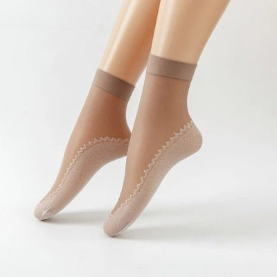 Feeluxe™ - Silky Anti - Slip Cotton Socks (5+5 Free) - Evesbury