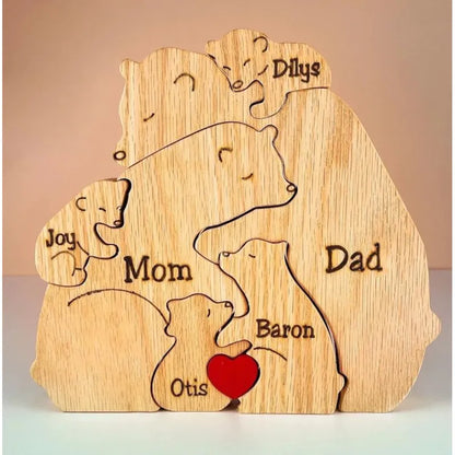 Cubunity™ – Personalized Wooden Bears Family Puzzle Gifts (50% Off)