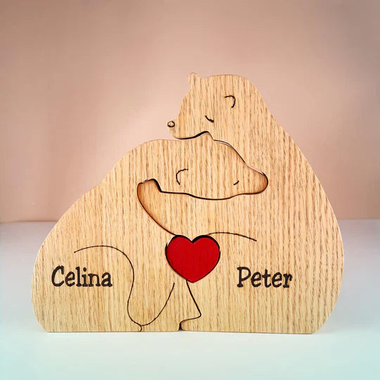 Cubunity™ – Personalized Wooden Bears Family Puzzle Gifts (50% Off)