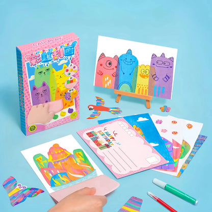 CraftWhirl™ - Colorful Scratch Painting Activity Kit (50% Off)