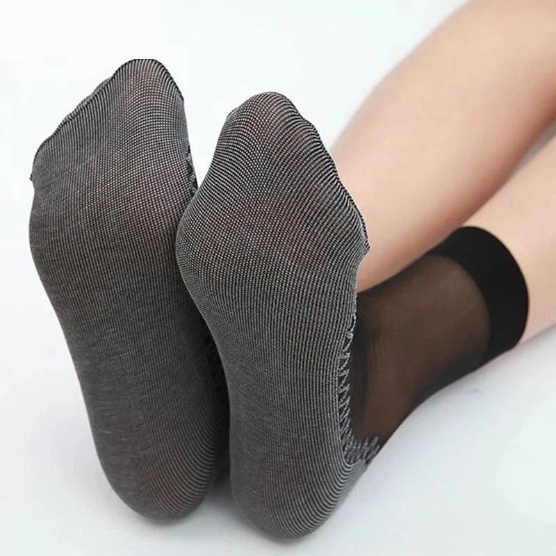 Feeluxe™ - Silky Anti - Slip Cotton Socks (5+5 Free) - Evesbury