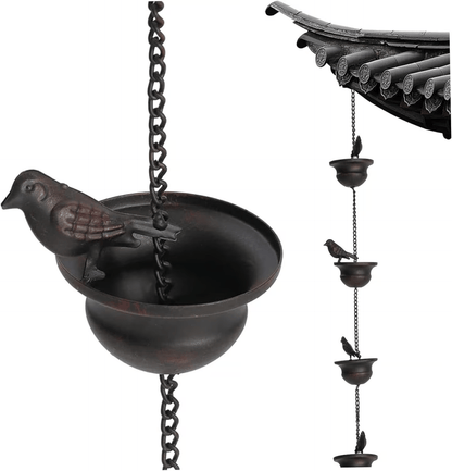 RainPerch™ – Bird Rain Chain for Garden Charm (50% Off)
