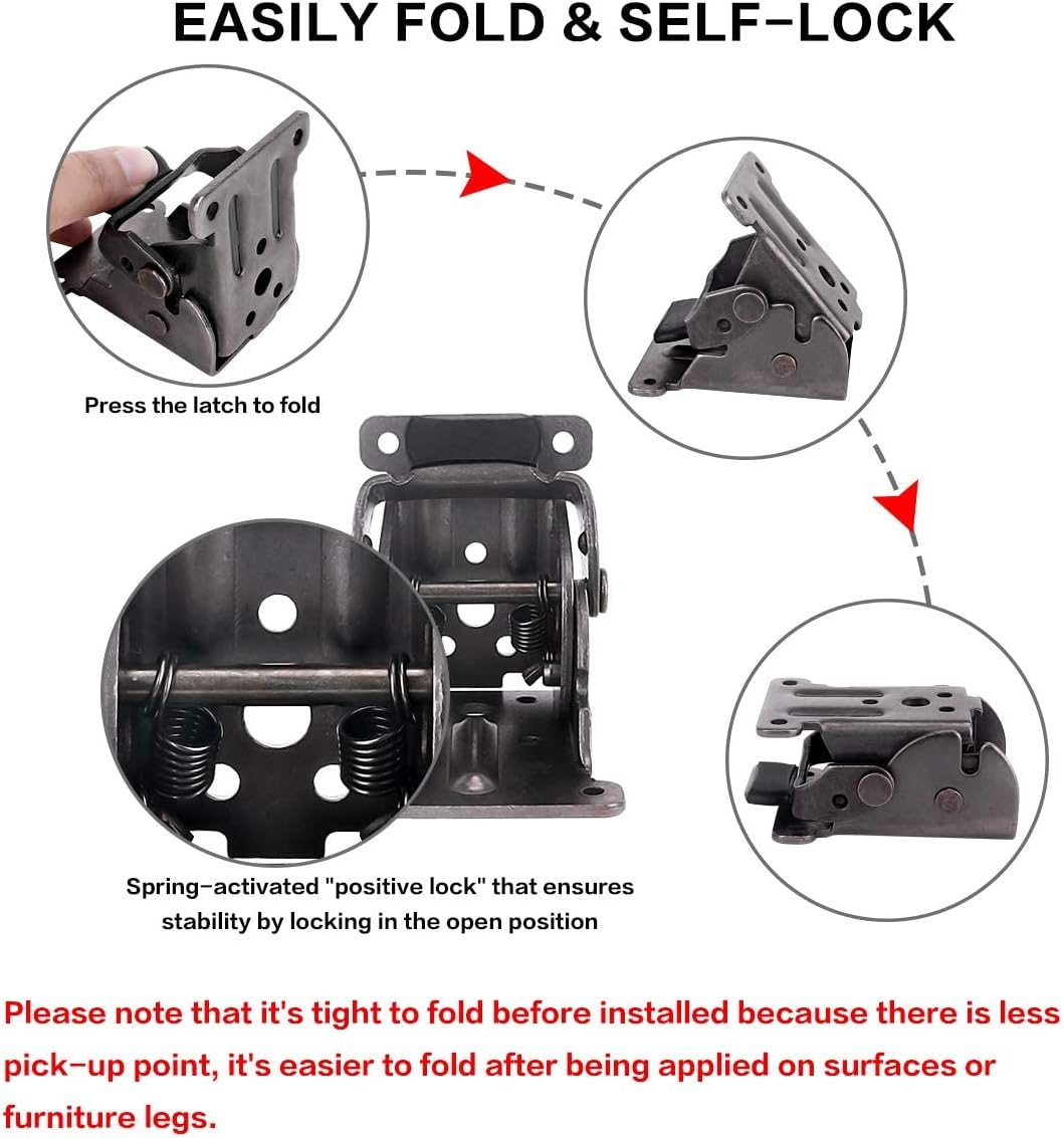 Hingeon™ – Space-Saving Self-Locking Table Hinge (50% Off)