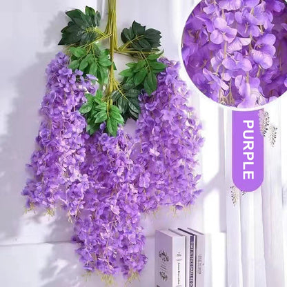 Florenza™ - Artificial Wisteria Flowers For an Elegant Home (12 Pieces) - Evesbury