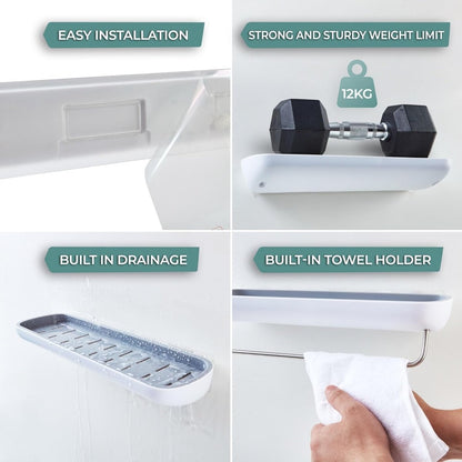 Barea™ - Space - Saving Shower Shelf for Easy Access - Evesbury