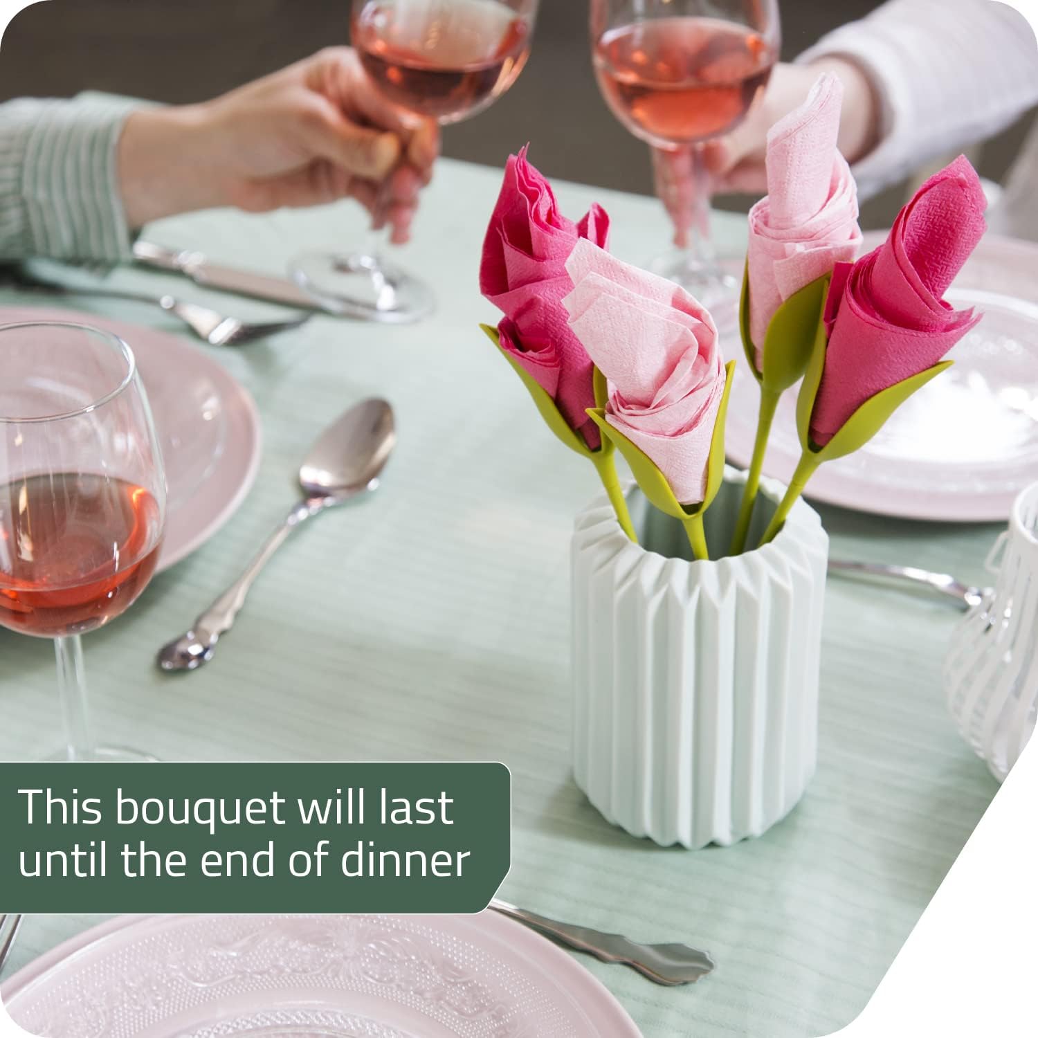 Florenza™ - Roll Napkins into Elegant Flowers (2+2 free) - Evesbury