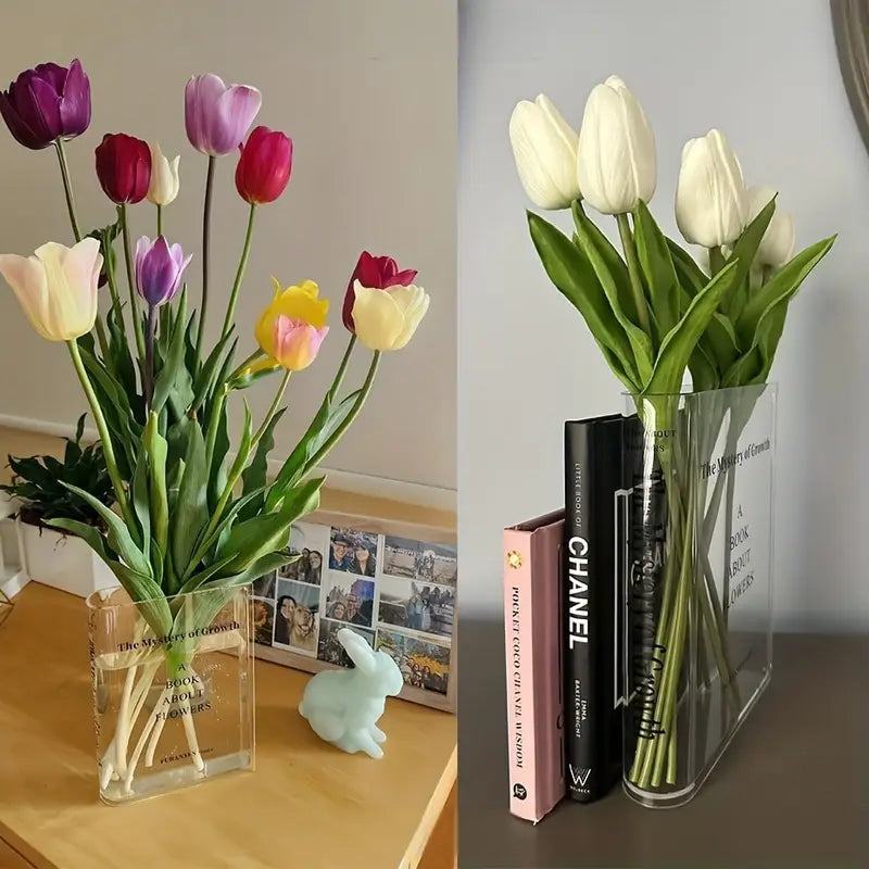 Florenza™ - Transparent Book Vase for Elegant Displays (50% Off)