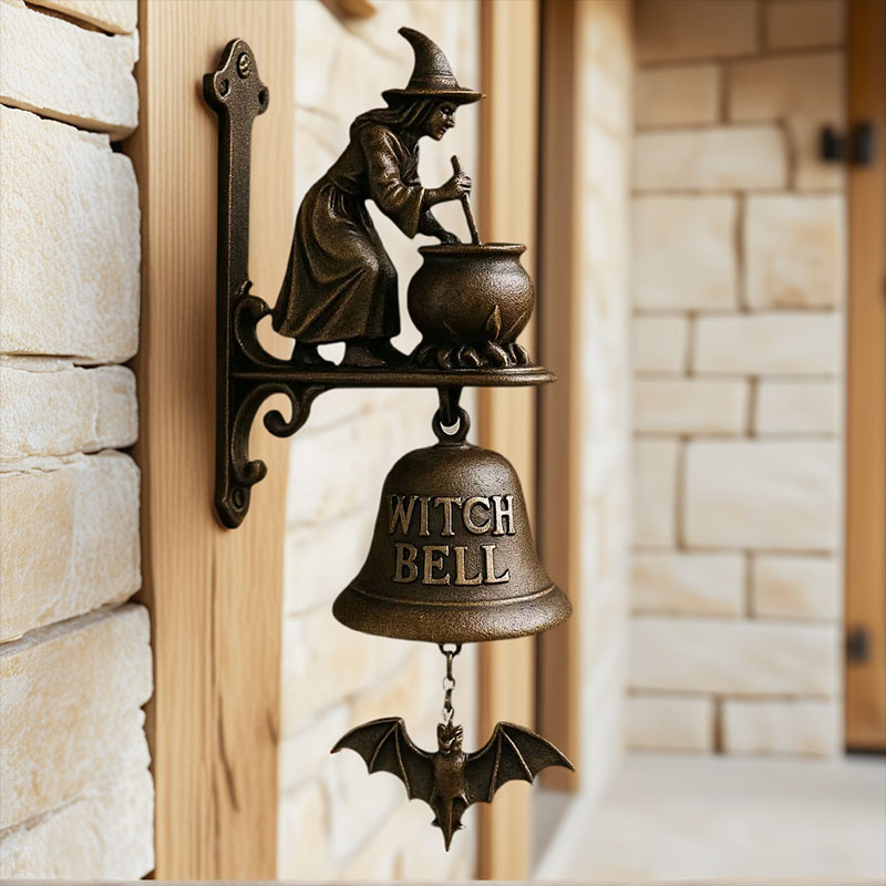 Hexdoor™ – Cast Iron Witch Welcome Bell  (50% Off)