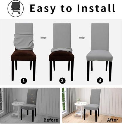 Chairmella™ - Premium stretch chair covers for durable protection Jacquard (50% Off)