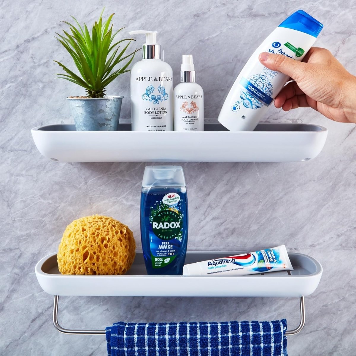 Barea™ - Space - Saving Shower Shelf for Easy Access - Evesbury
