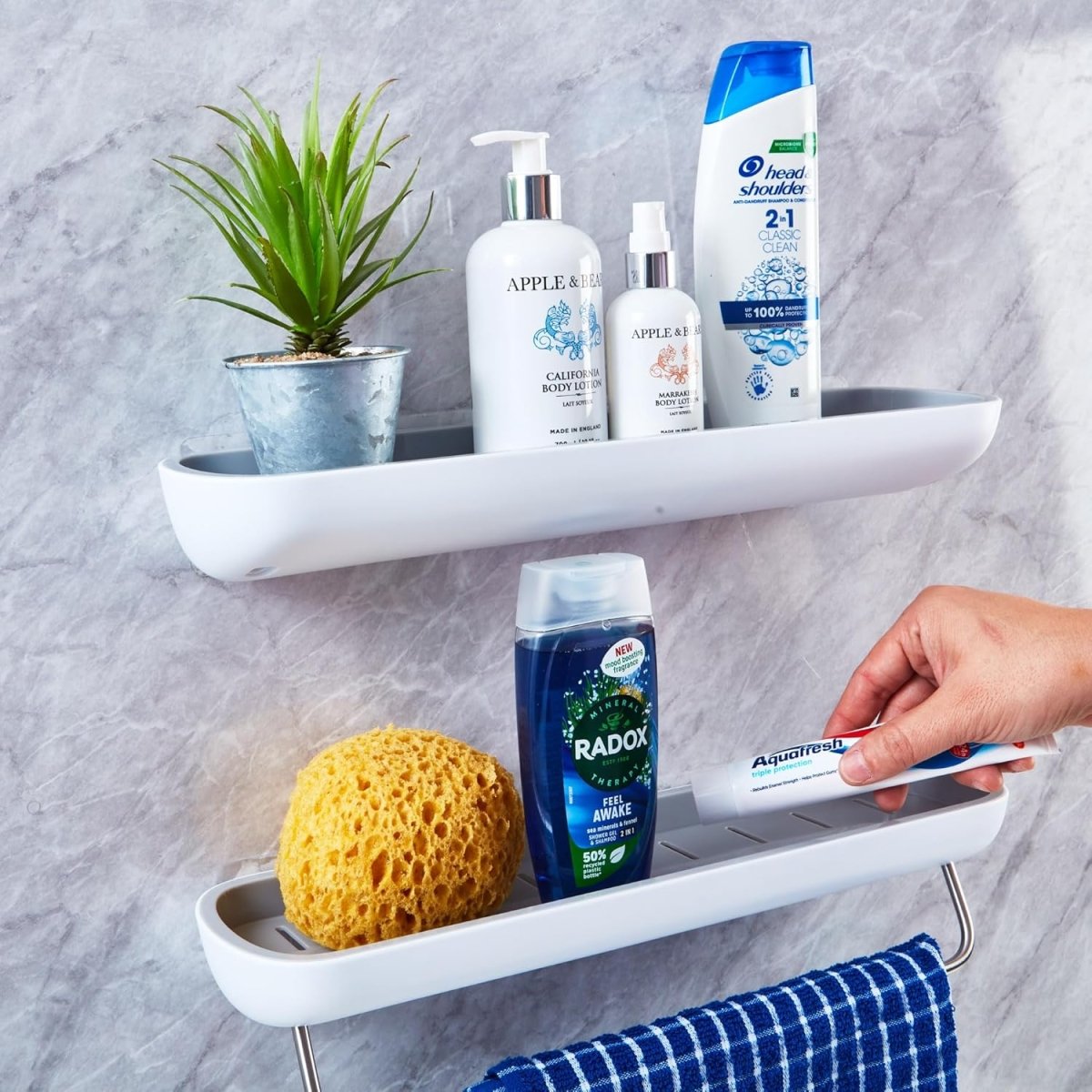 Barea™ - Space - Saving Shower Shelf for Easy Access - Evesbury