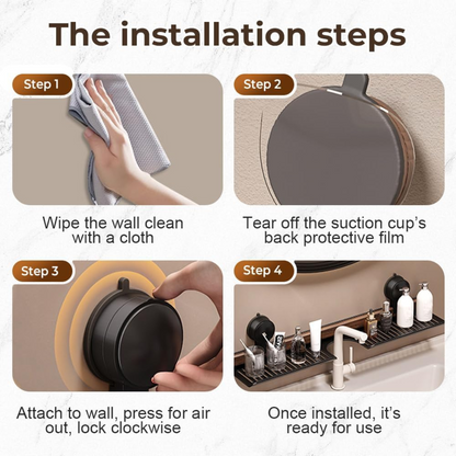 Tiera™ – Premium Walnut Wood Faucet Shelf (50% Off)