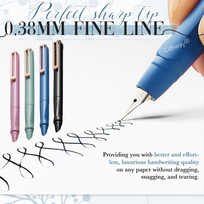 Inkava™ - Smooth Writing Retractable Fountain Pen