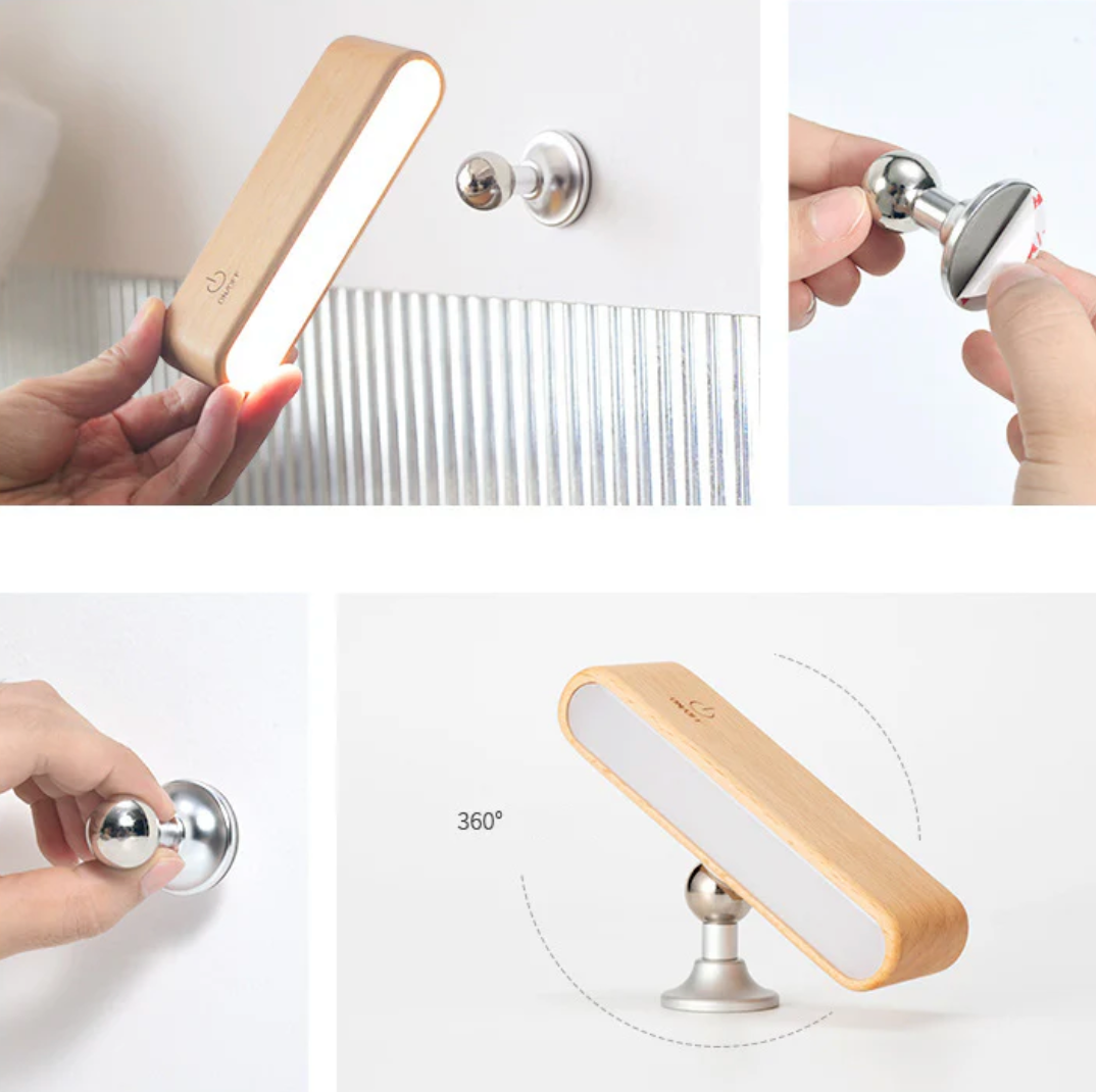 Sorinō™ – Minimalist Wood Lamp with Magnetic Charging Base (50% Off)
