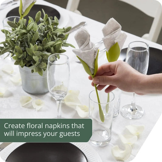 Florenza™ - Roll Napkins into Elegant Flowers (2+2 free) - Evesbury