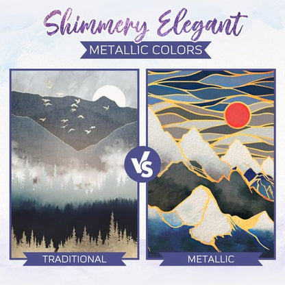 Maybloom™ - Metallic Water Paint Set for Shimmering Spring Art - Evesbury