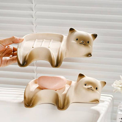 CasaMew™ – Whimsical Siamese Dish for Soaps (50% Off)