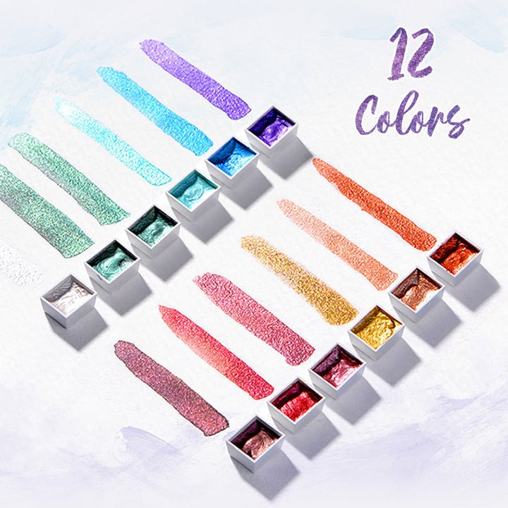 Maybloom™ - Metallic Water Paint Set for Shimmering Spring Art - Evesbury