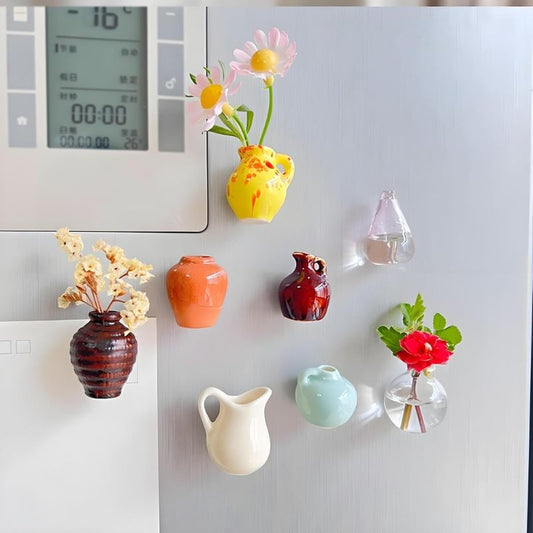 Joylet™ - 8 Cute Mini Vase Refrigerator Magnets